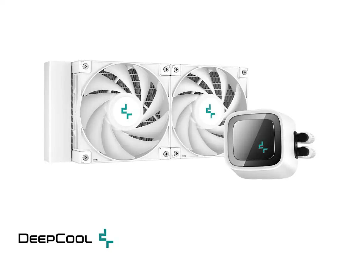 SISTEMA DE ENFRIAMIENTO LIQUIDO DEEPCOOL LS520 WH (R-LS520-WHAMNT-G-1) 2 VENTILADORES, 240MM, LED ARGB