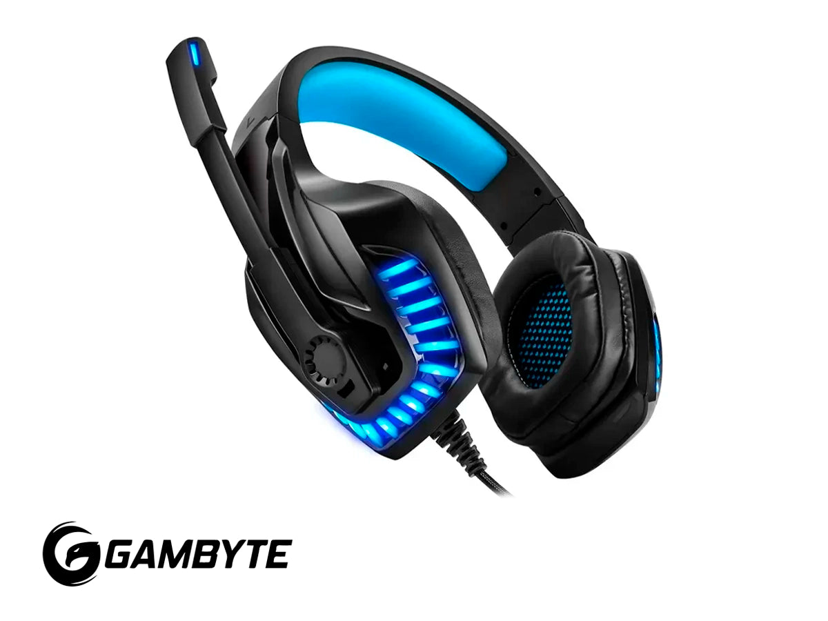 AURICULAR GAMBYTE G PRO GAMING 7.1 (GI-BLUEG-KT) CON MICROFONO, INTERFAZ USB, LED AZUL, AZUL