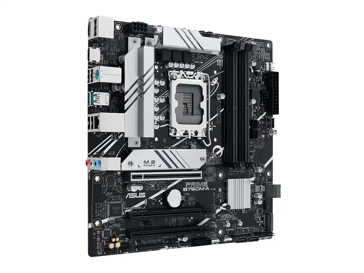 PLACA MADRE ASUS B760M-A PRIME (90MB1EK0-M0AAY0) SOCKET LGA 1700, RAM DDR5 BUSS 7200OC MHZ, 13VA, 12VA GEN