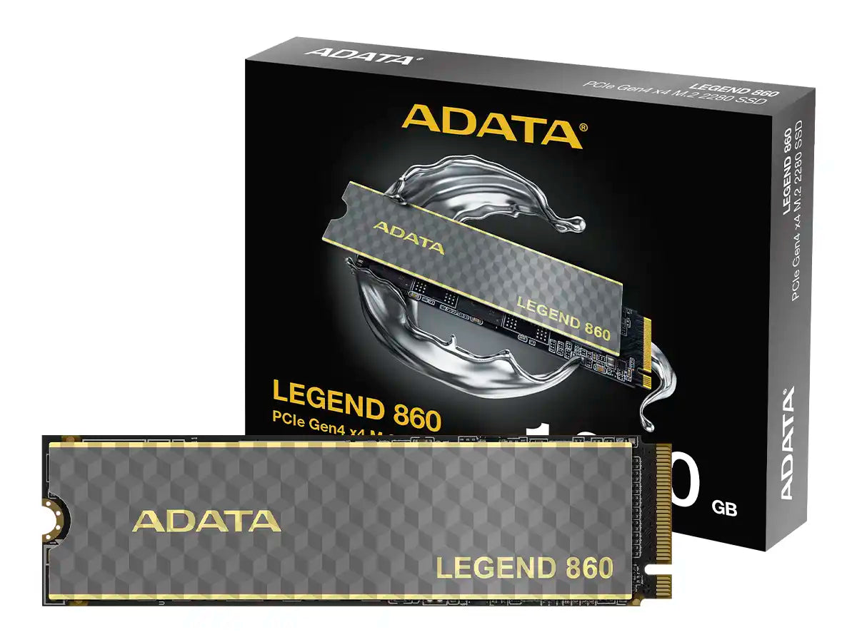 UNIDAD DE ALMACENAMIENTO SSD M.2 PCIE ADATA 1TB NVME LEGEND 860, 2280 (SLEG-860-1000GCS) HASTA 6000MB/S DE LECTURA