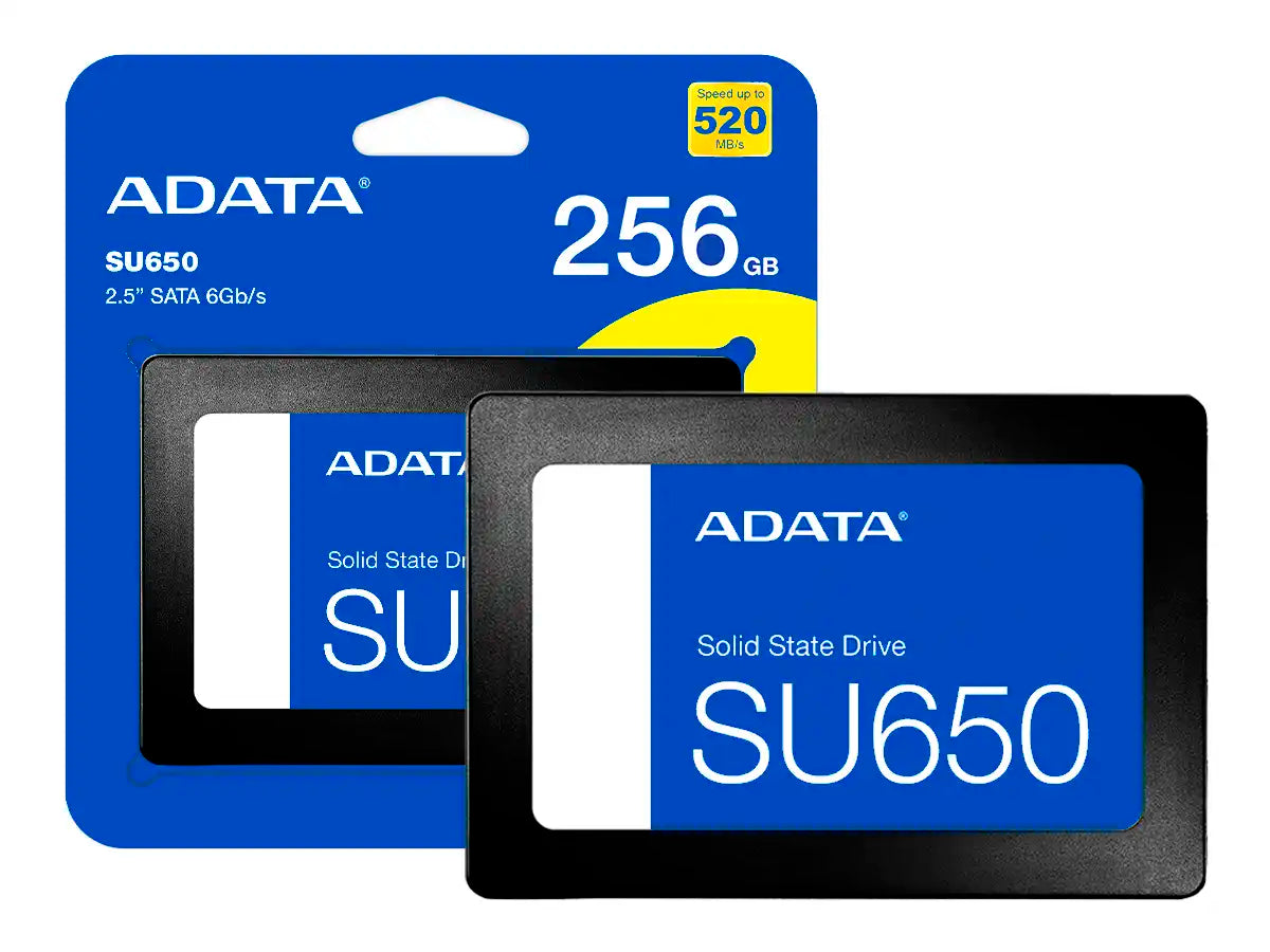UNIDAD DE ALMACENAMIENTO SSD SATA 2.5 ADATA 256GB SU650 (ASU650SS-256GT-R)