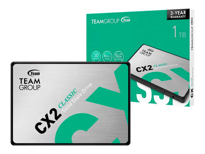 UNIDAD DE ALMACENAMIENTO SSD SATA 2.5 TEAMGROUP CX2 1TB (T253X6001T0C101)
