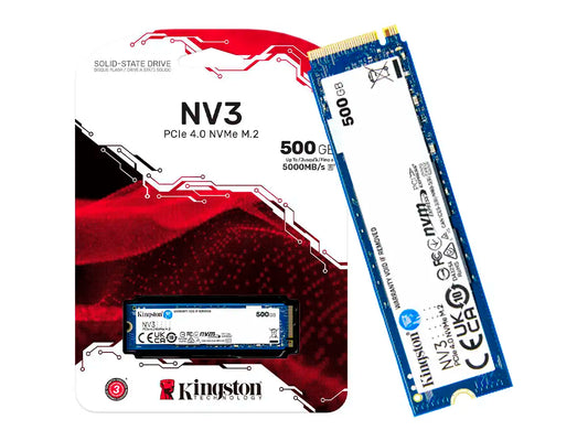 UNIDAD DE ALMACENAMIENTO SSD M.2 PCIE KINGSTON 500GB NVME NV3, 2280 (SNV3S/500G)