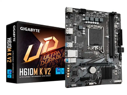 PLACA MADRE GIGABYTE H610M-K-V2 DDR5 (H610M-K-V2 D5) SOCKET LGA 1700, 14VA, 13VA, 12VA GEN