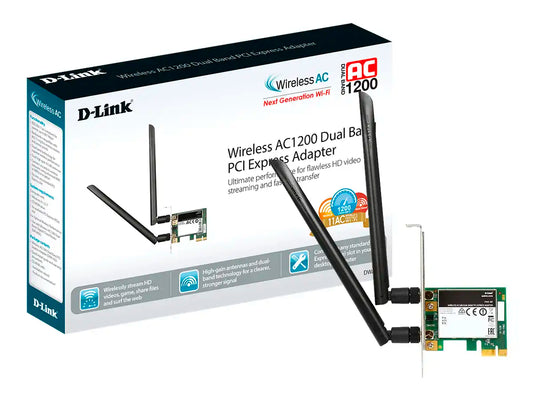 ADAPTADOR INALAMBRICO PCI EXPRESS D-LINK, AC1200 DOBLE BANDA 300 MBPS (DWA-582)