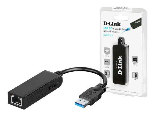 ADAPTADOR DE RED USB 3.0 A RJ45 D-LINK 10/100/1000 MBPS (DUB-1312)