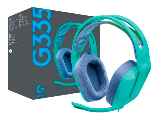 AURICULAR LOGITECH G335 GAMING (981-001023) CON MICROFONO, INTERFAZ JACK 3.5MM, MENTA