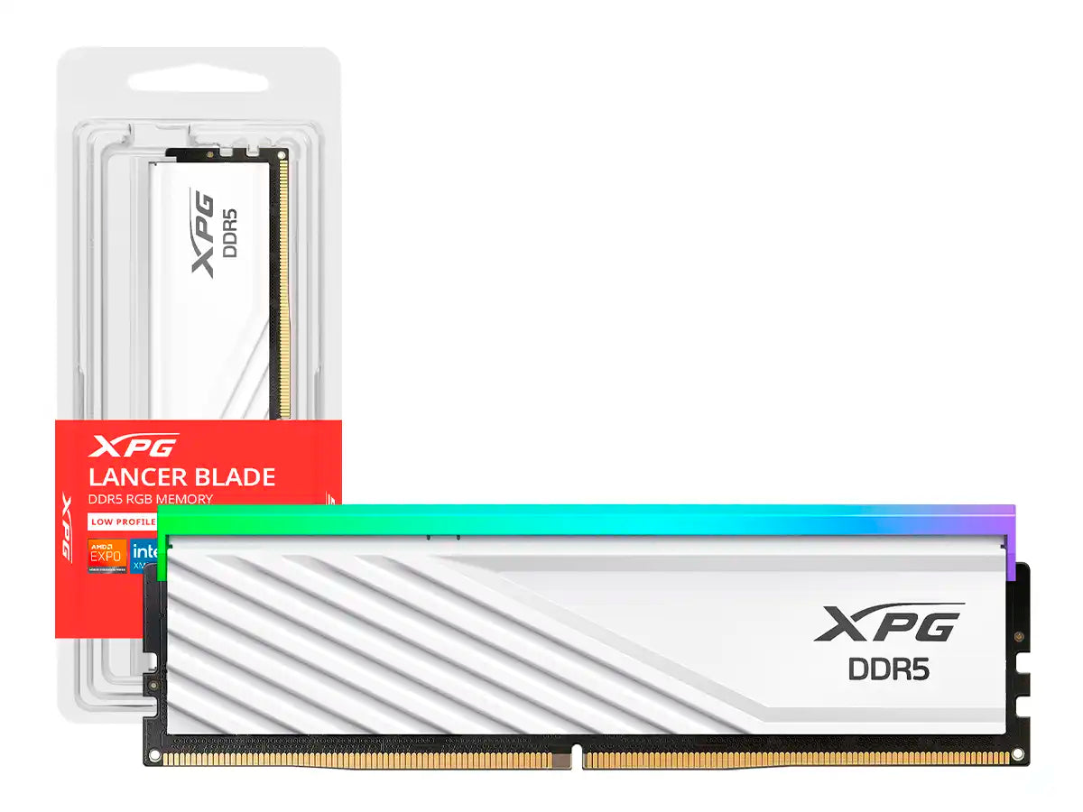 MEMORIA RAM XPG DDR5 16GB LANCER BLADE (AX5U6000C3616G-SLABRWH) 6000MT/S, BLANCO, RGB, CL36