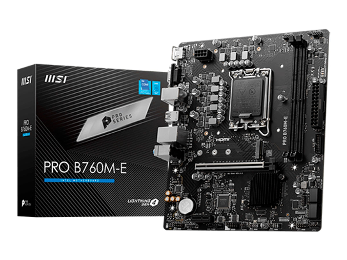 PLACA MADRE MSI B760M-E PRO DDR5 (911-PRO-B760M-E-DDR5) SOCKET LGA 1700, RAM DDR5, 14VA, 13VA, 12VA GEN