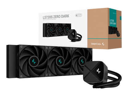 SISTEMA DE ENFRIAMIENTO LIQUIDO DEEPCOOL LS720S ZERO DARK (R-LS720-BKNNMM-G-1) 3 VENTILADORES, 360MM,