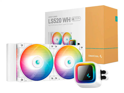 SISTEMA DE ENFRIAMIENTO LIQUIDO DEEPCOOL LS520 WH (R-LS520-WHAMNT-G-1) 2 VENTILADORES, 240MM, LED ARGB