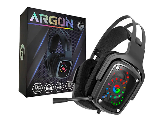 AURICULAR GAMBYTE ARGON GAMING 7.1 (GI-ARGON-MR) CON MICROFONO, INTERFAZ USB, RGB, NEGRO