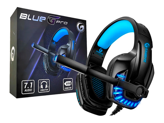 AURICULAR GAMBYTE G PRO GAMING 7.1 (GI-BLUEG-KT) CON MICROFONO, INTERFAZ USB, LED AZUL, AZUL