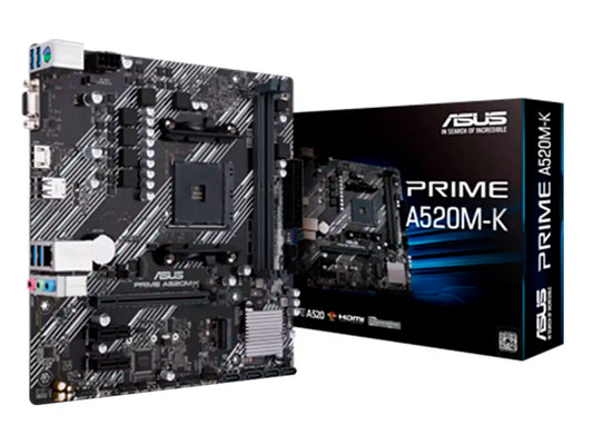 PLACA MADRE ASUS PRIME A520M-K (PRIME-A520M-K ) SOCKET AM4, RAM DDR4, HDMI