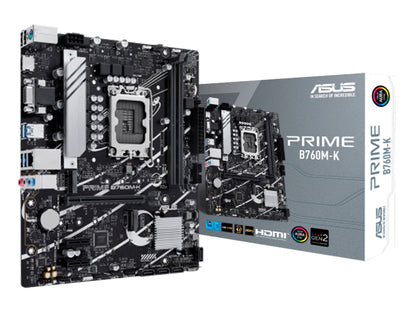 PLACA MADRE ASUS B760M-K PRIME (90MB1FI0-M1EAY0) SOCKET LGA 1700, RAM DDR5