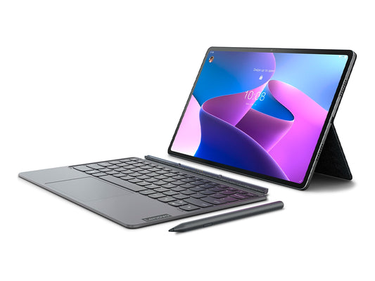 TABLET LENOVO TAB P12 PRO (TB-Q706F) PANTALLA 12.6 WQXGA OLED, QUALCOMM SNAPDRAGON 870, RAM 8GB, ROM 256GB, ANDROID 11 |INCLUYE LAPIZ Y TECLADO BLANCO