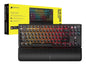 TECLADO GAMER INALAMBRICO CORSAIR K70 CORE WIRELESS (CH-914901E-NA) MECANICO, SWITCH RED, LED RGB, NEGRO, CON REPOSA MANO