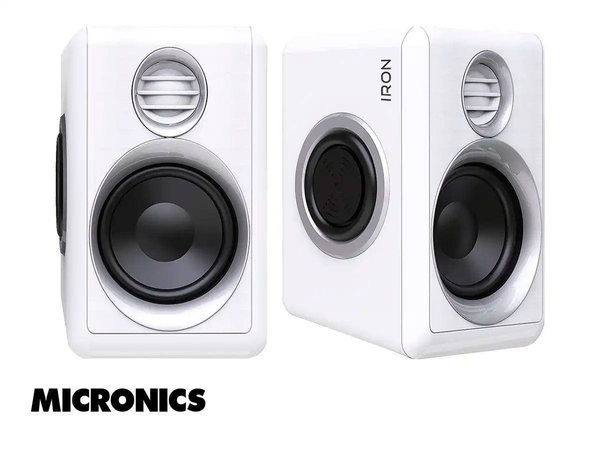PARLANTE MICRONICS IRON WHITE MIC S314W 10 WATTS (S314W) INTERFAZ JACK 3.5 MM Y USB ENEGÍA