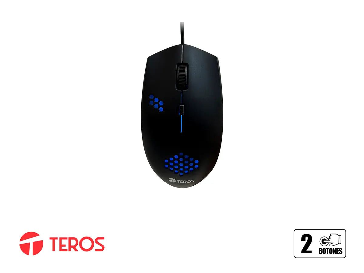 COMBO 4 EN UNO TEROS GAMER TE4063N (KBMSHDSTE4063N) TECLADO LED, MOUSE LED, AURICULAR LED, PAD MOUSE, NEGRO