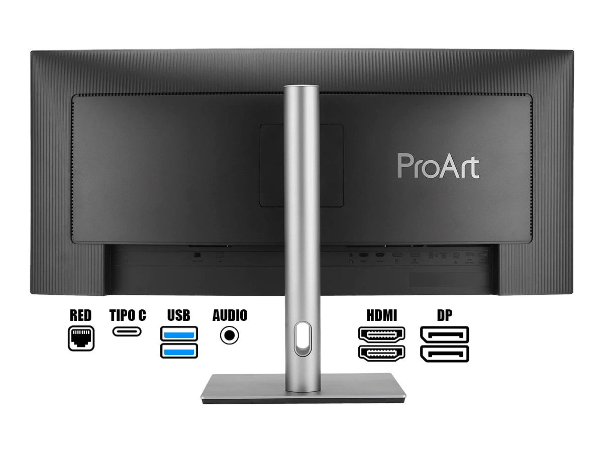 MONITOR ASUS 34.1 PULGADAS PROART (PA34VCNV) CURVO ULTRAWIDE 2K, IPS, 2 DP, 2 HDMI, 1 USB-C, ALTAVOCES