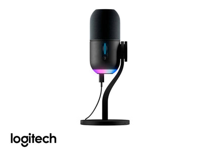 MICROFONO LOGITECH YETI GX SUPERCARDIOID (988-000568) INTERFAZ USB, NEGRO