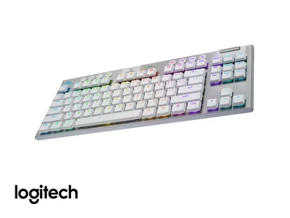 TECLADO GAMER INALAMBRICO LOGITECH G915 X LIGHTSPEED TKL (920-012732) BLANCO, MECANICO, SWITCH BROWN, LED RGB