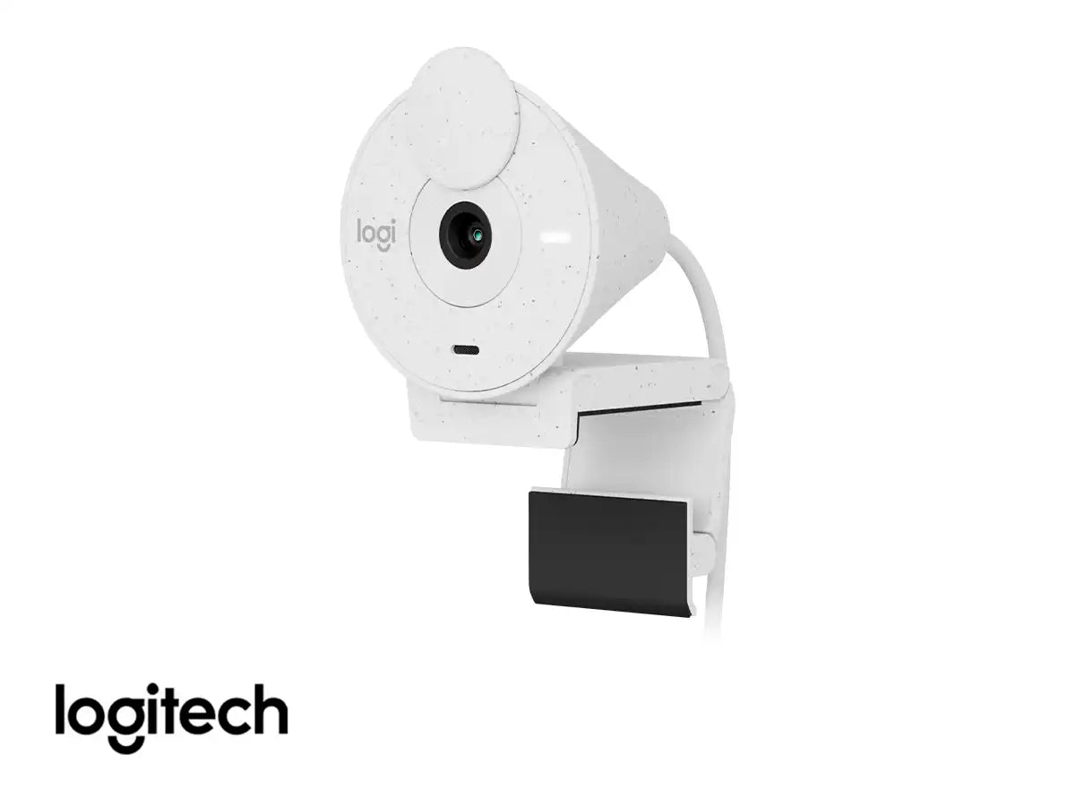 CAMARA WEB LOGITECH BRIO 300 (960-001440) FHD 1920 X 1080, MICRÓFONO INCORPORADO, CONEXION USB C, 4 MEGAPIXELES, LENTE DE CRISTAL, BLANCO