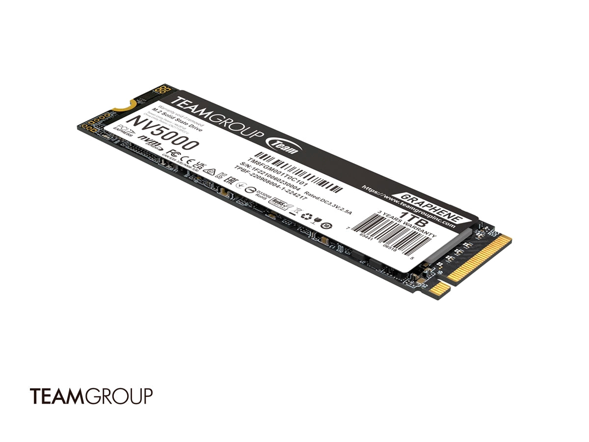UNIDAD DE ESTADO SOLIDO TEAMGROUP NV5000 (TM8FGM001T0C101) M.2 PCIE 4.0 SSD M.2 1TB, PCIE GEN4X4 CON NVME
