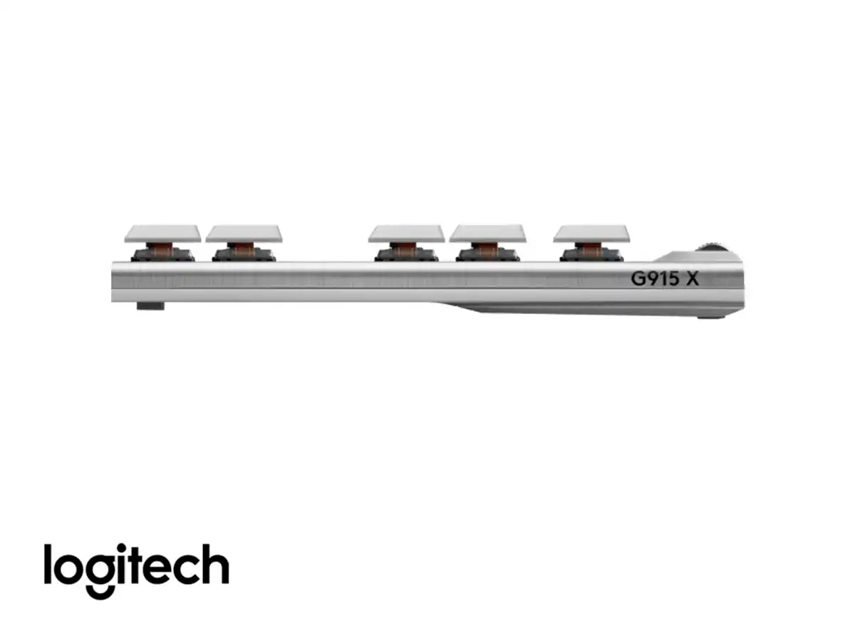 TECLADO GAMER INALAMBRICO LOGITECH G915 X LIGHTSPEED TKL (920-012732) BLANCO, MECANICO, SWITCH BROWN, LED RGB