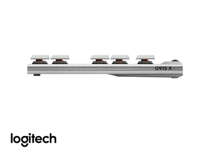 TECLADO GAMER INALAMBRICO LOGITECH G915 X LIGHTSPEED TKL (920-012732) BLANCO, MECANICO, SWITCH BROWN, LED RGB