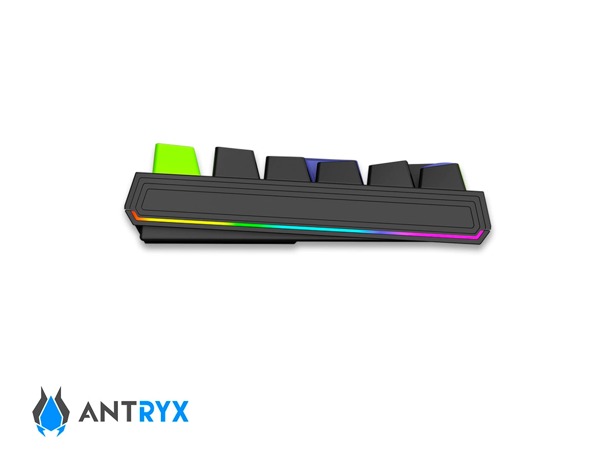 TECLADO GAMER ANTRYX MK865 TRIX (AMK-865TXKBL-SP) MECANICO | SWITCH BLUE | NEGRO Y AZUL