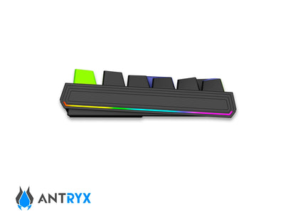 TECLADO GAMER ANTRYX MK865 TRIX (AMK-865TXKBL-SP) MECANICO | SWITCH BLUE | NEGRO Y AZUL